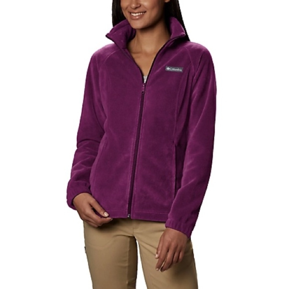 Columbia Women's Benton Springs Full Zip Fleece Jacket Purple Size Medium